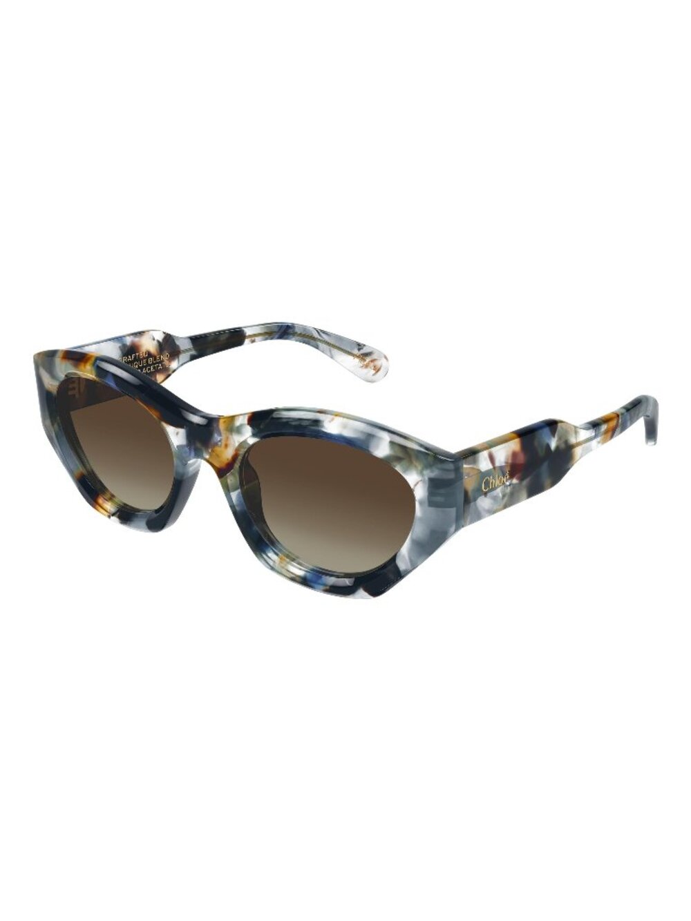 New Chloé Women's Sunglasses Grey Brown Lens Acetate Frame CH0220S 017 53